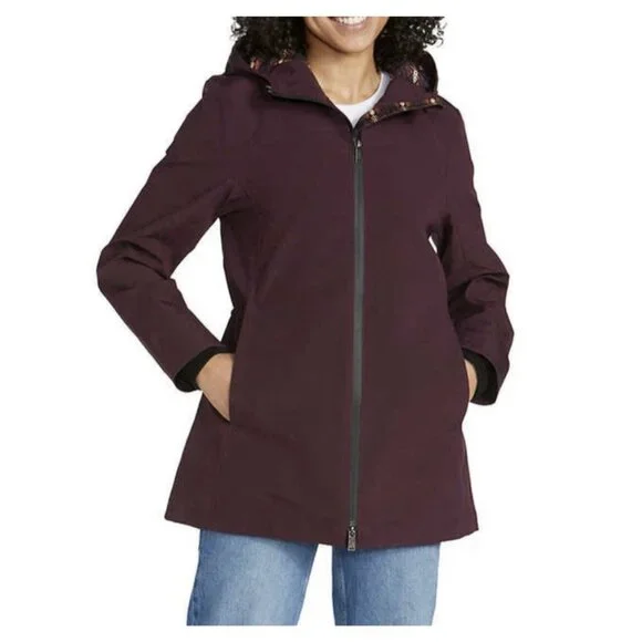Pendleton Women's Tape Seam Hooded Rain Jacket Purple Medium Outdoor Winter Zip - Picture 1 of 12